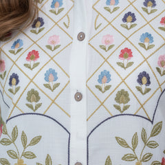 Tropical Bloom Embroidered Co-ord Set