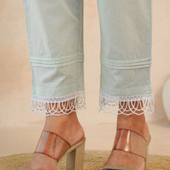 Graceful Bloom Mint Cotton Kurta and Pant Set