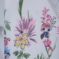 Women’s Casual White Shirt Top with Multicolor Embroidery