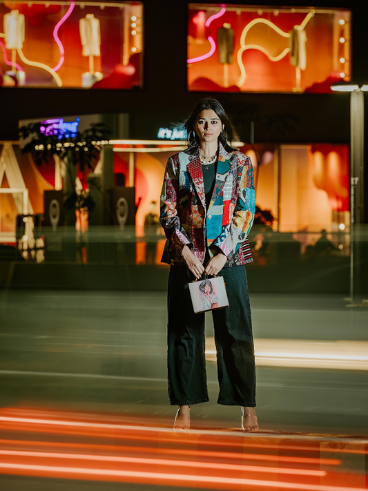 Chromatic Charm Multi-Colour Blazer