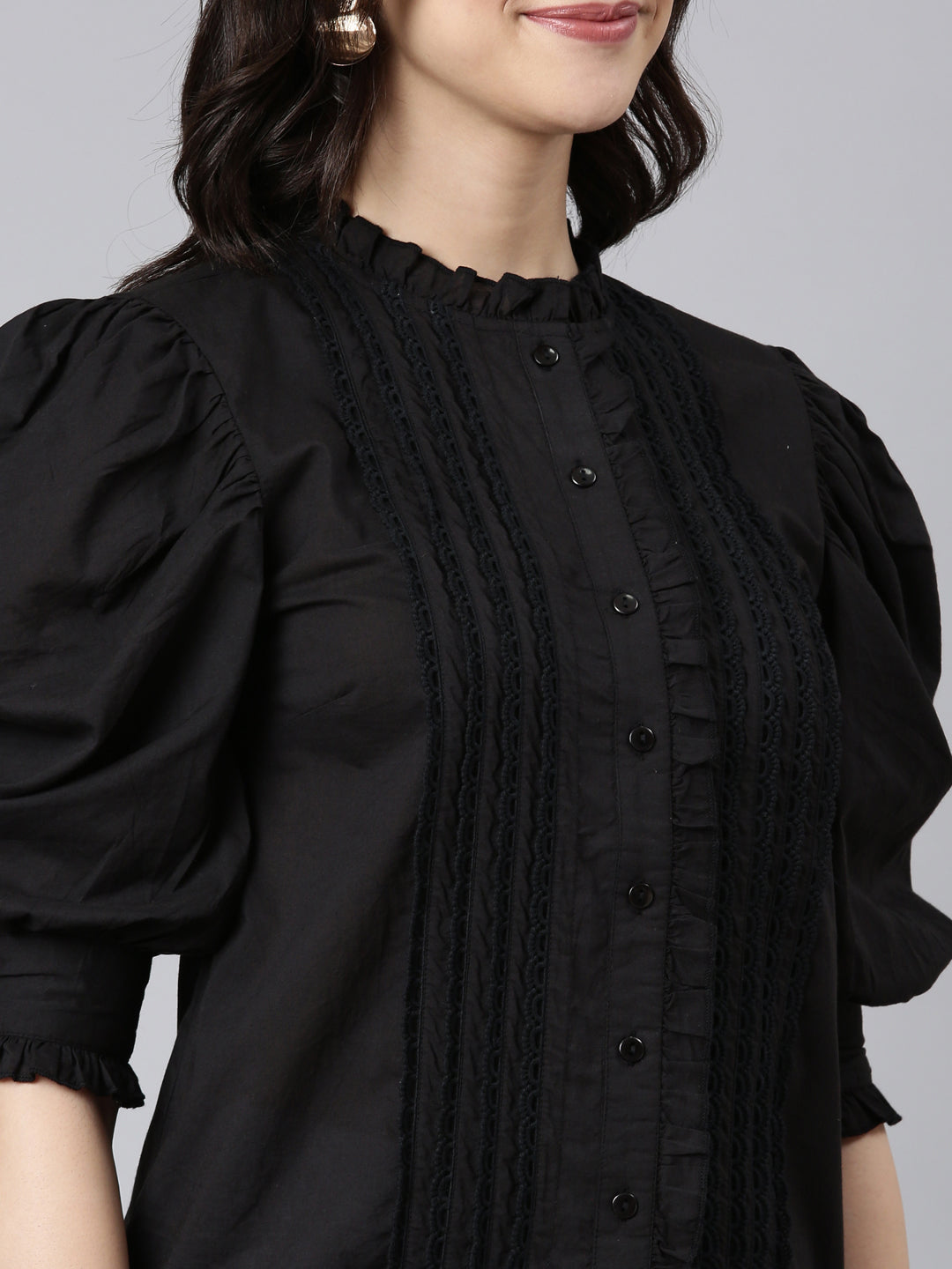 Elegant Ebony Cotton Top