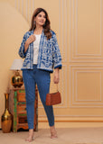 Designer Blue Embroidered Jacket