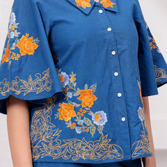 Blue Co-ord Set  For Women