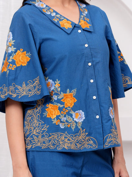 Blue Co-ord Set  For Women