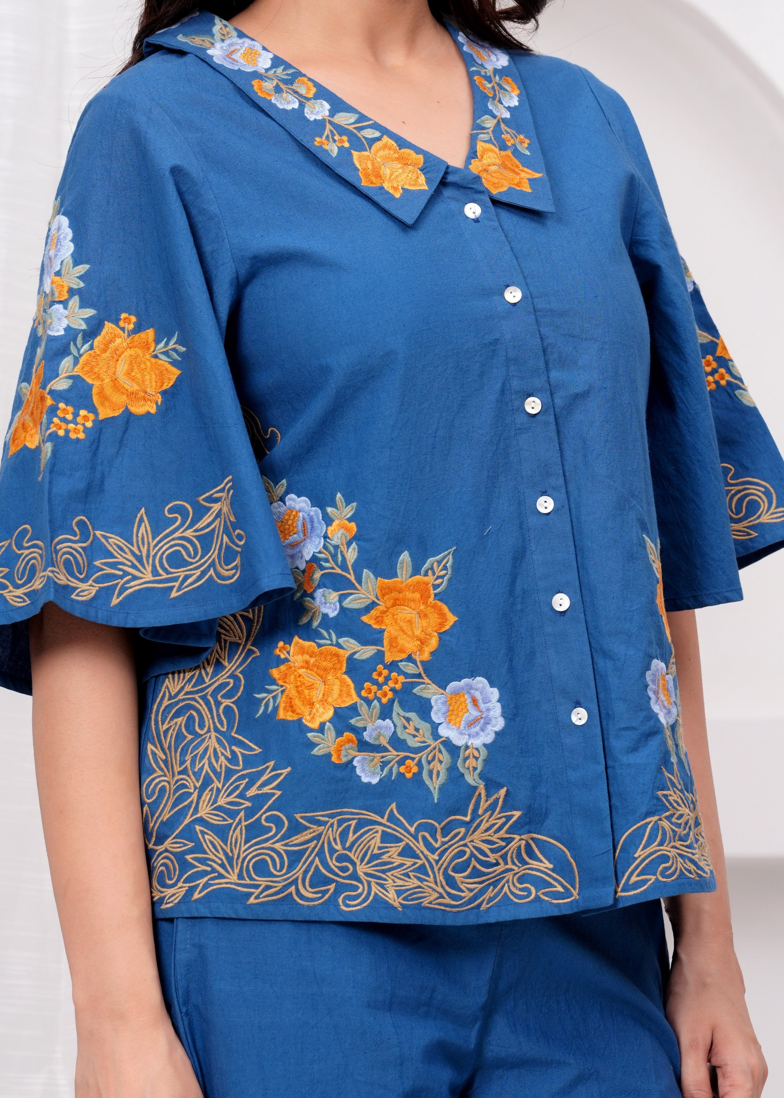 Blue Co-ord Set  For Women