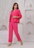 Designer Pink Cotton Co-Ord Set