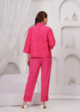 Designer Pink Cotton Co-Ord Set