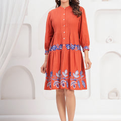 Orange Midi Dress