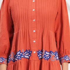 Orange Midi Dress