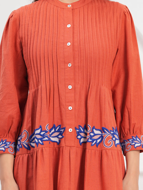 Orange Midi Dress