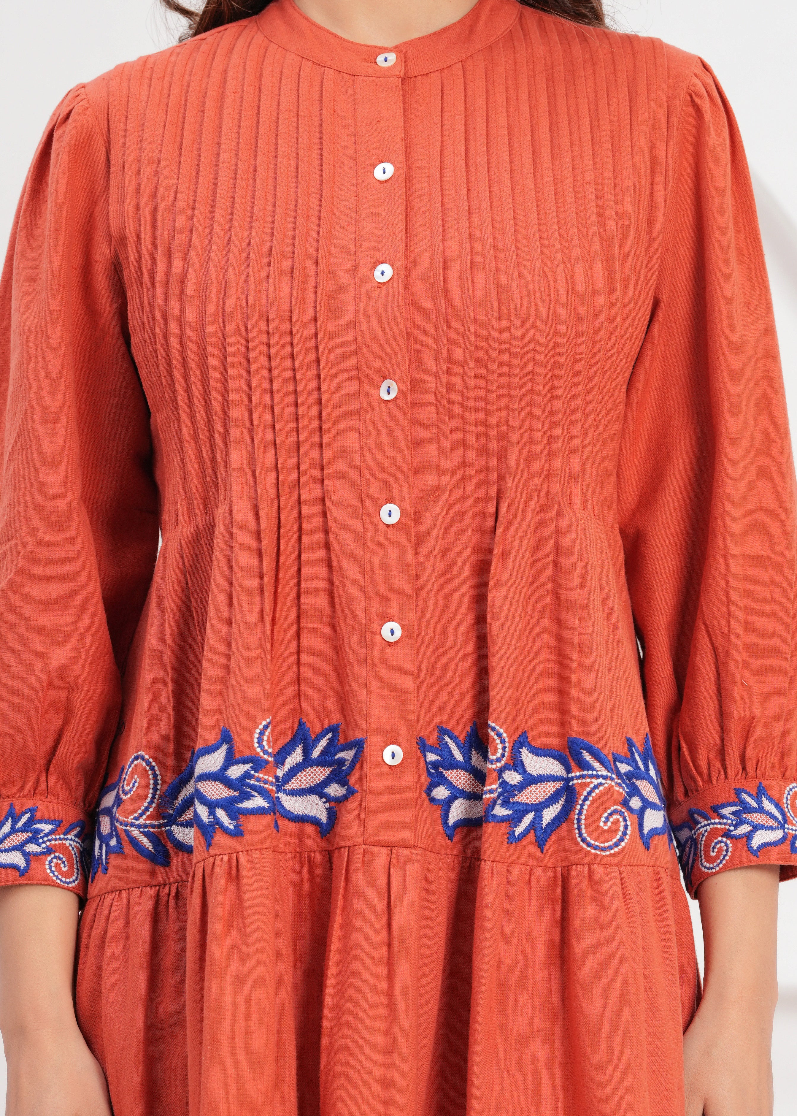 Orange Midi Dress