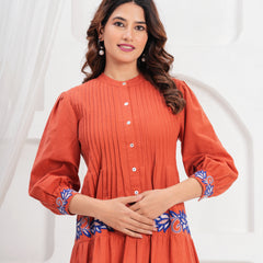 Orange Midi Dress