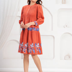 Orange Midi Dress