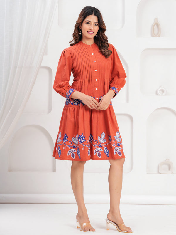 Orange Midi Dress