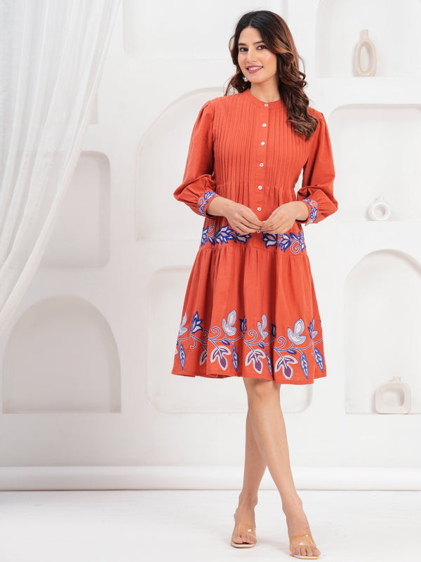 Orange Midi Dress