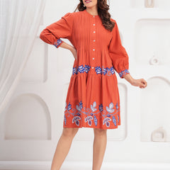 Orange Midi Dress