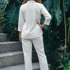 Tropical Muse Embroidered Cotton Co-ord Set