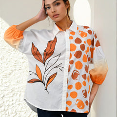 White & Orange Tops