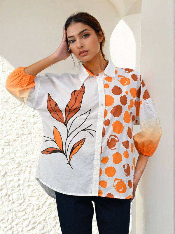 White & Orange Tops