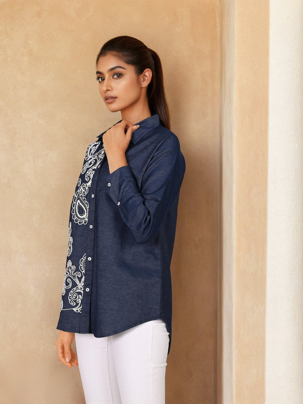 Threadwork Denim Blue Shirt