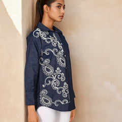 Threadwork Denim Blue Shirt