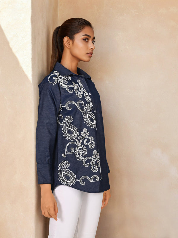 Threadwork Denim Blue Shirt