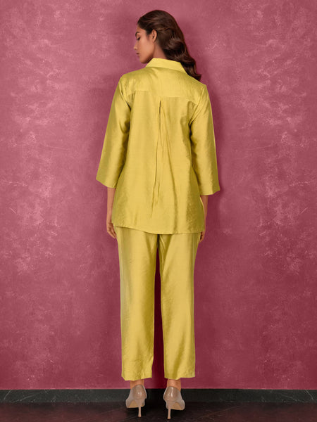 Marigold Yellow Sequin Work Co-ord Set