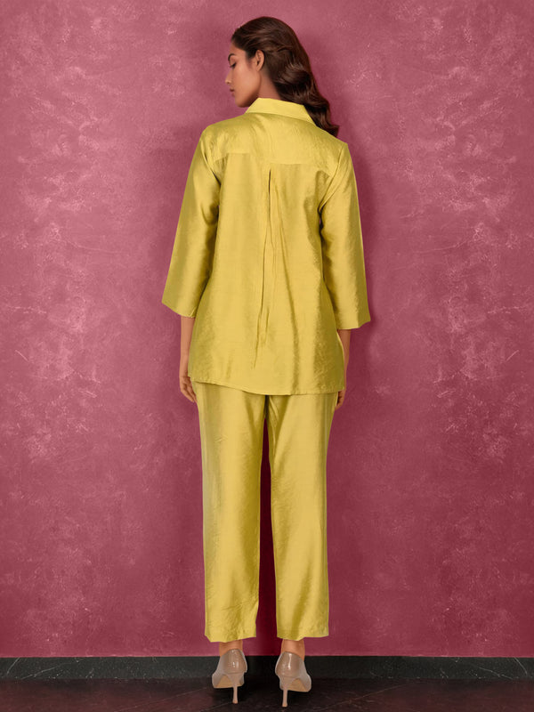 Marigold Yellow Sequin Work Co-ord Set