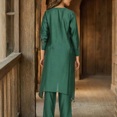 Designer Green Viscose Embroidered Co-Ord Set