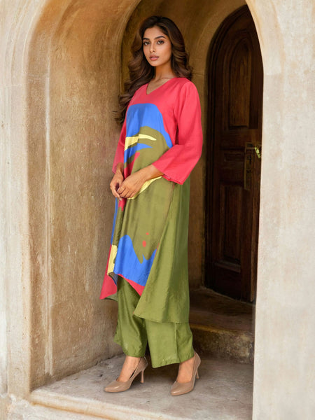 Designer Multi Color Printed Co-Ord Set