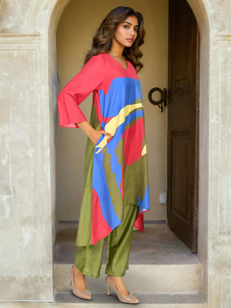 Designer Multi Color Printed Co-Ord Set