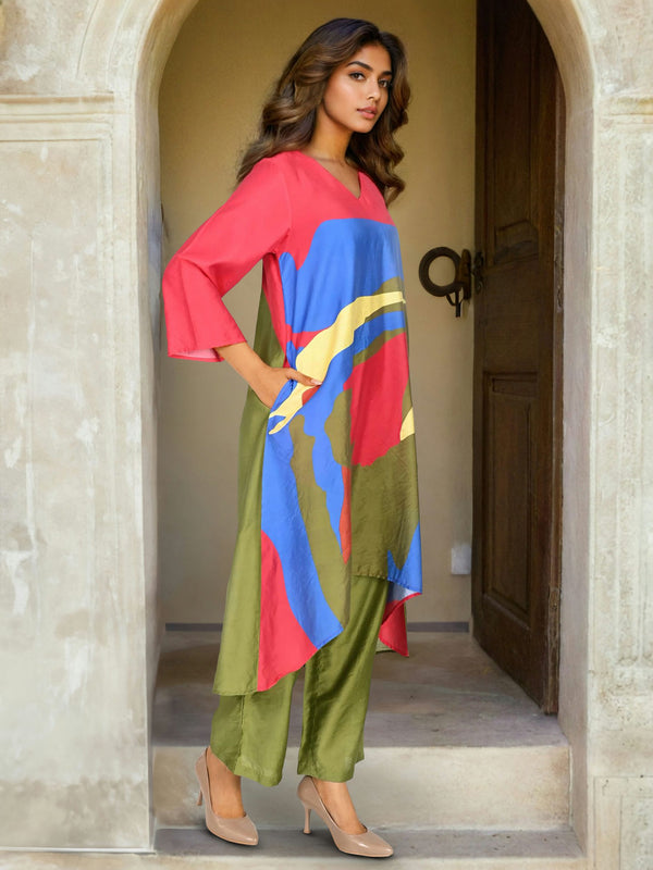 Designer Multi Color Printed Co-Ord Set
