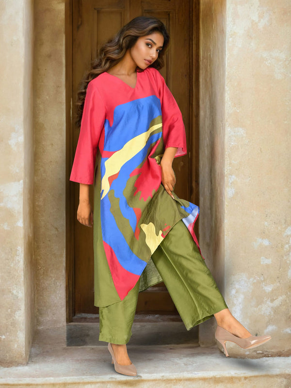 Designer Multi Color Printed Co-Ord Set