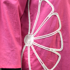 Rosé Coast Embroidered Cotton Tunic