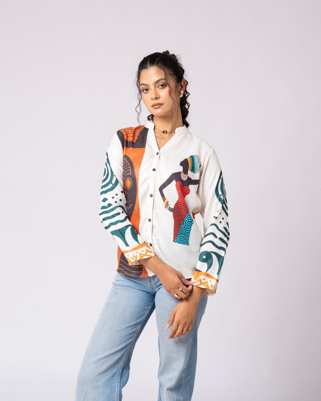 Contemporary Shirt Blending Culture And Modern Style