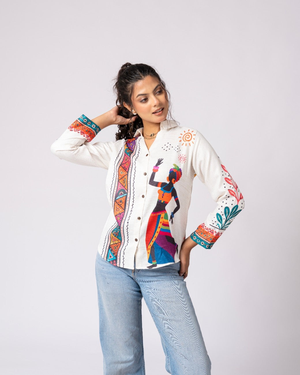 Colorful Embroidered Shirt Blends Tradition With Modernity