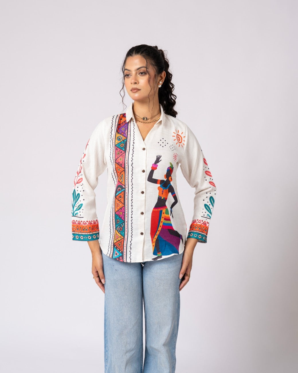 Colorful Embroidered Shirt Blends Tradition With Modernity