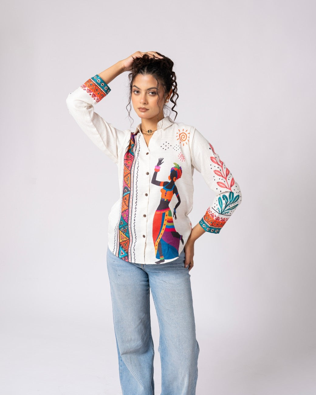 Colorful Embroidered Shirt Blends Tradition With Modernity