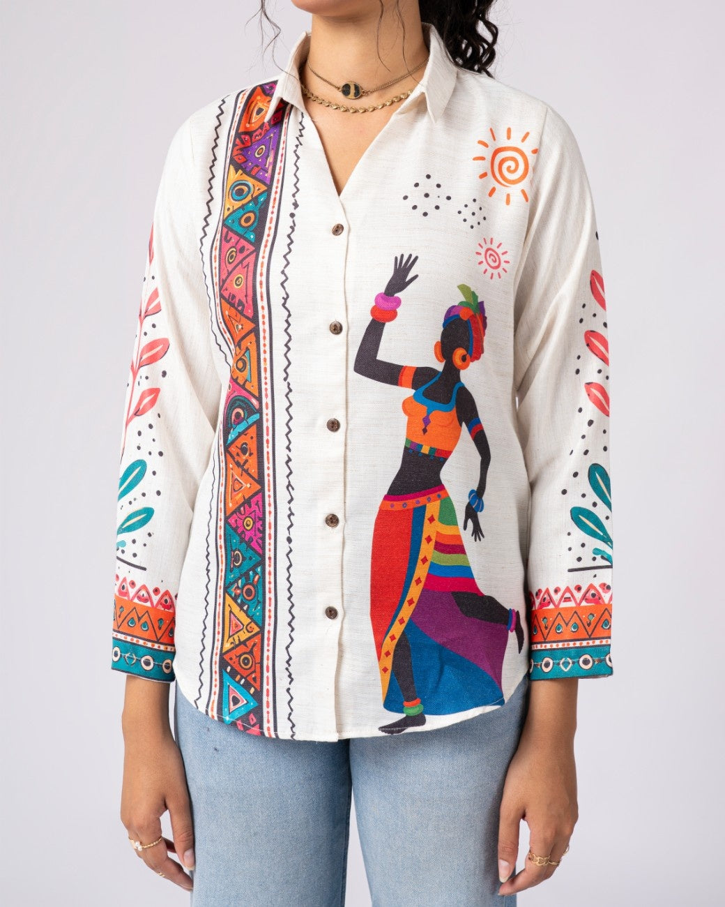 Colorful Embroidered Shirt Blends Tradition With Modernity