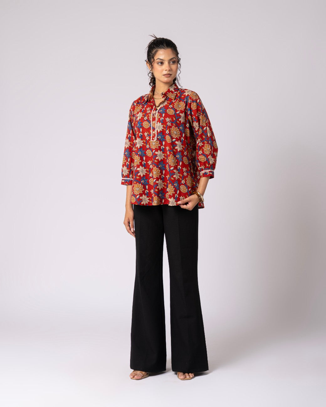 Stylish Multicolor Floral Printed Everyday Wear Shirt
