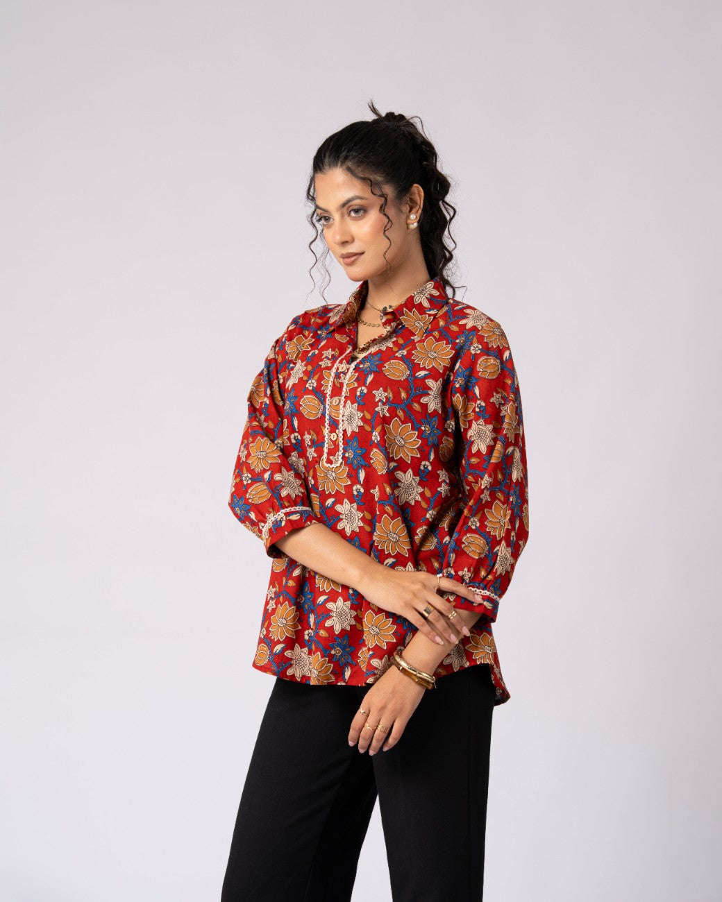 Stylish Multicolor Floral Printed Everyday Wear Shirt