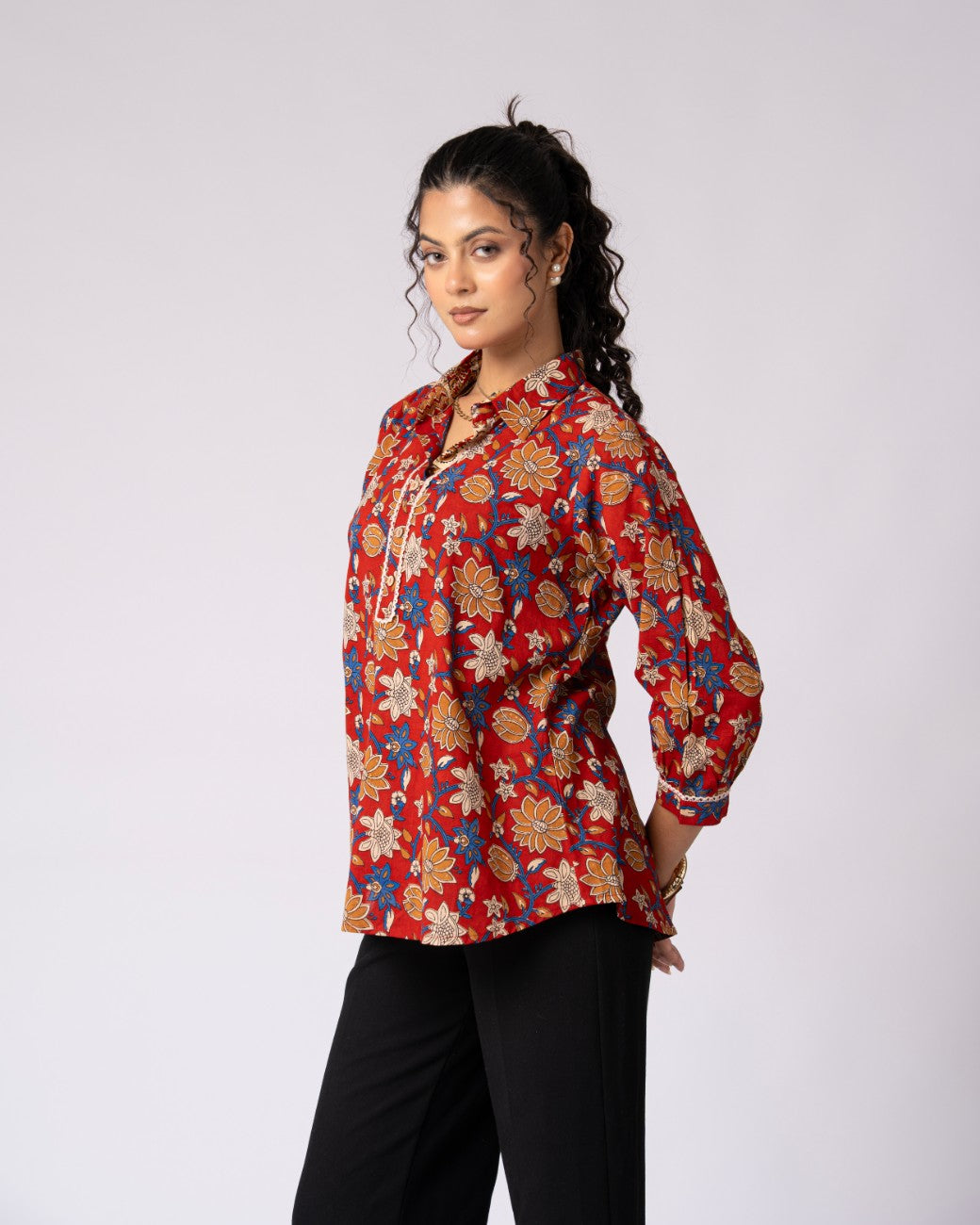 Stylish Multicolor Floral Printed Everyday Wear Shirt
