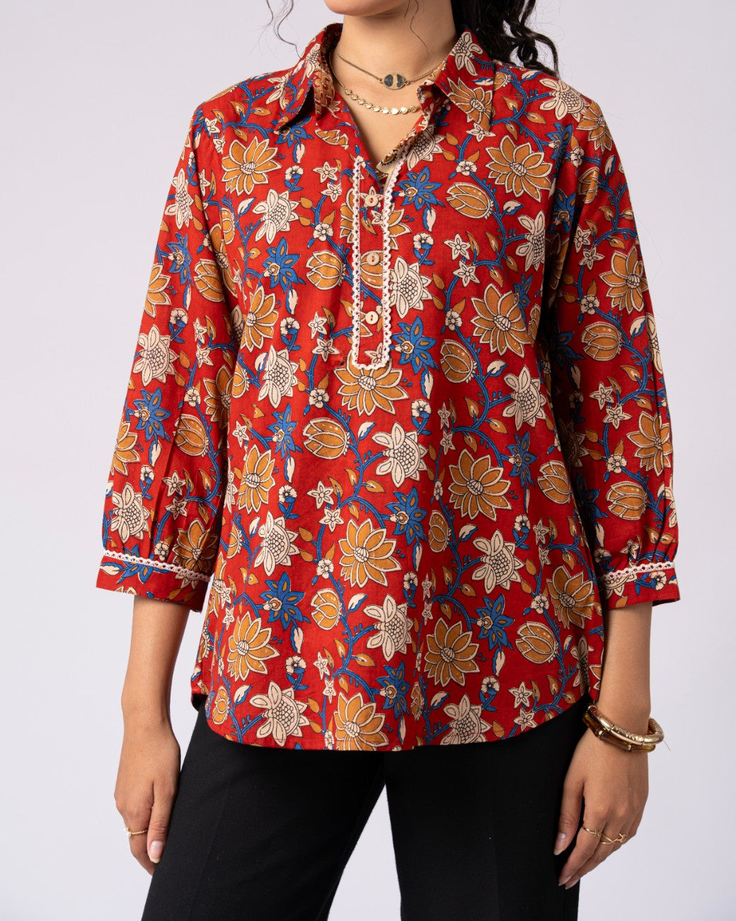 Stylish Multicolor Floral Printed Everyday Wear Shirt