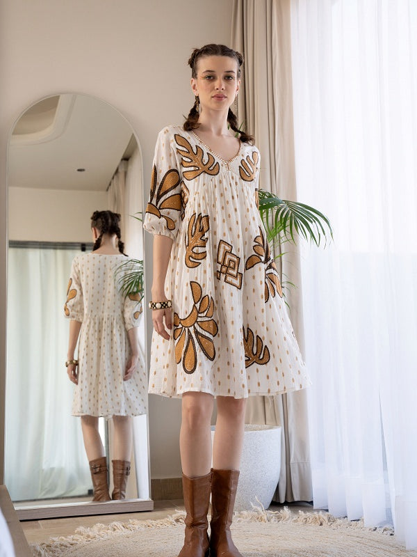 Embroidery Mini Dresses