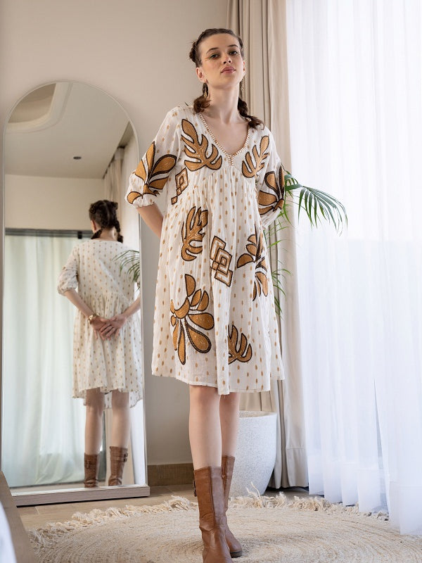 Embroidery Mini Dresses