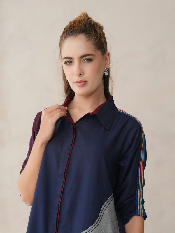 Women’s Embroidered Crop Top Co-ord Set with Half Sleeves