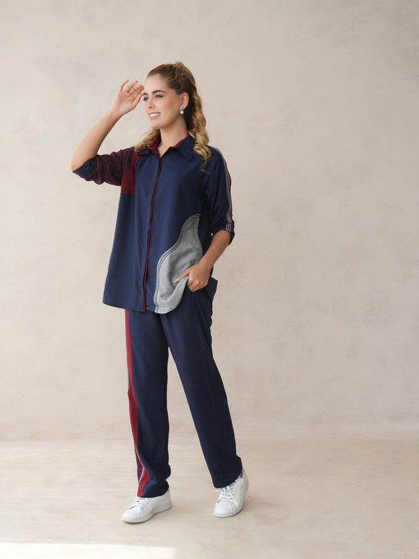Women’s Embroidered Crop Top Co-ord Set with Half Sleeves