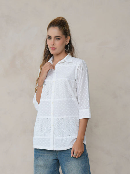 Women’s Cotton Embroidered Shirt