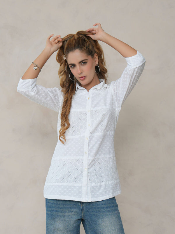 Women’s Cotton Embroidered Shirt