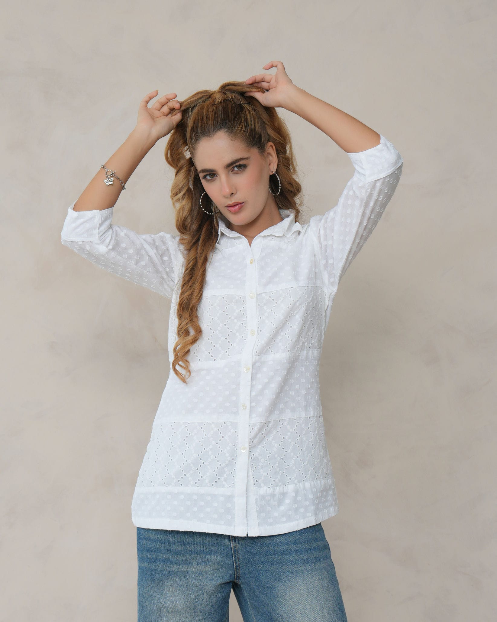 Women’s Cotton Embroidered Shirt